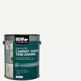 Behr Premium 445036218259 1 Gal. White Semi-gloss Enamel Interior/exterior Cabinet Door And Trim Paint