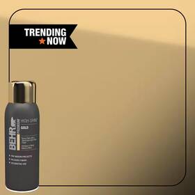 Behr Premium 445049590519 11 Oz. Gold High-shine Interior Metallic Spray Paint