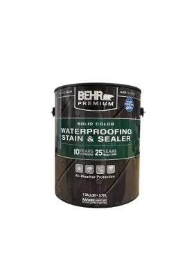 5010201 Behr Premium 1 Gal. #sc-102 Slate Gray Solid Color Waterproofing Stain Sealer