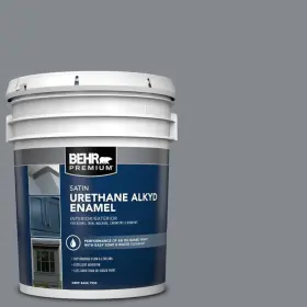 Ppu26-21 Behr Premium 793005 5 Gal. #ppu26-21 Overcast Urethane Alkyd Satin Enamel Interior/exterior Paint