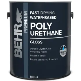 B810401 Behr Premium 1 Gal. Gloss Clear Fast Drying Water-based Interior Polyurethane