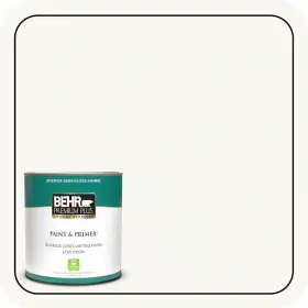 Behr Premium Plus 445003895841 1 Quart Ultra Pure White Semi-gloss Enamel Low Odor Interior Paint And Primer