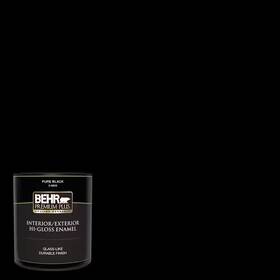 Behr Premium Plus 705354004116 1 Quart Black Hi-gloss Low Voc Interior/exterior Paint