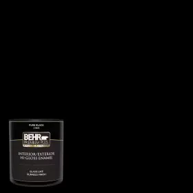 Behr Premium Plus 705354004116 1 Quart Black Hi-gloss Low Voc Interior/exterior Paint