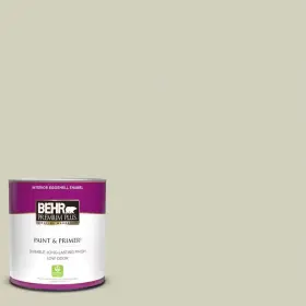 400e-3 Behr Premium Plus 744110566710 1 Quart #400e-3 Mountain Haze Eggshell Enamel Low Odor Interior Paint And Primer