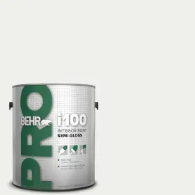 I100 Behr Pro 313092337382 1 Gal. White Base Semi-gloss Interior Paint I100 Behr Pro 313092337382 1 Gal. White Base Semi-gloss Interior Paint