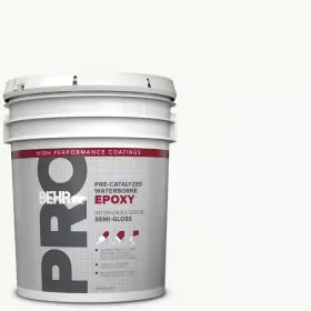 Behr Pro 711181534535 5 Gal. White Hp Pre-catalyzed Waterborne Epoxy Semi-gloss Interior/exterior Pain
