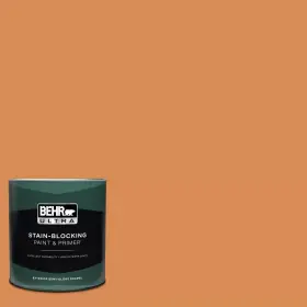 Pmd-80 Behr Ultra 313106729714 1 Quart #pmd-80 Spiced Pumpkin Semi-gloss Enamel Exterior Paint And Primer