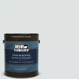 W-f-520 Behr Ultra 445009638688 1 Gal. #w-f-520 Ash White Satin Enamel Exterior Paint And Primer