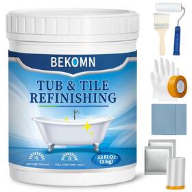 Bekomn 733444067239 Tub Paint And Tile Refinishing Kit 33oz 1 Count Pack Of White