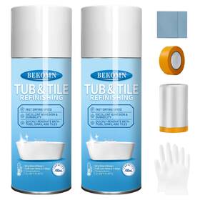 Bekomn Pq219 Tub And Tile Spray Paint White 450ml 2 15.2 Ounce Pack Of