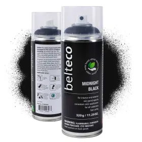 3310016 Belteco Midnight Black Semi Gloss Spray Paint Water Based And Odorless Eco-friendly