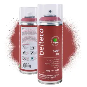 3310045 Belteco Candy Red Spray Paint Water Based And Odorless Eco-friendly Vegan Weath