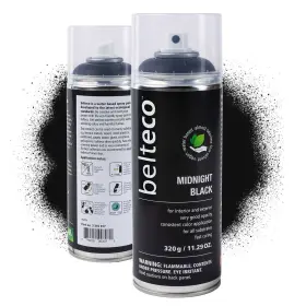 Belteco 879910003070 Midnight Black Matte Spray Paint Water Based And Odorless Eco-friendly Ve