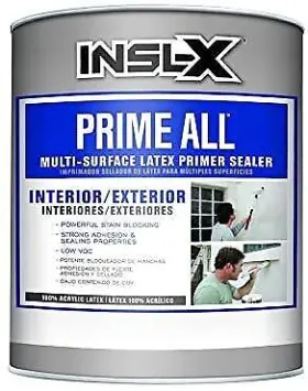 Benjamin Moore 023906749422 Insl-x Prime All White Flat Water-based Acrylic Latex Primer 1 Quart - Case Of 4