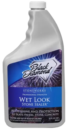 Black Diamond Stoneworks 726084816541 Wet Look Natural Stone Sealer. Durable Long-lasting Gloss Protection. Interior