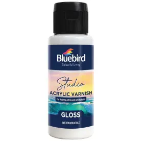 Bluebird 061040390402 Studio Acrylic Varnish Gloss 3.4 Fl Oz / 100ml Non-yellowing Non-tox