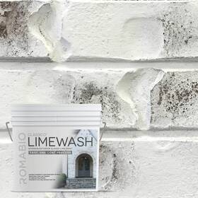 Branded 1012e1 Bianco White Limewash Paint - Interior/exterior 0.67 Gal. New