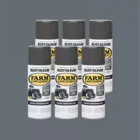 280133 Branded 12 Oz. Farm And Implement Massey Ferguson Gray Enamel Spray Paint 6-pack