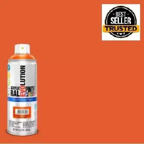 Branded 313099545582 Evolution Acrylic 10.9 Oz. Gloss Pure Orange Water Base Spray Paint New