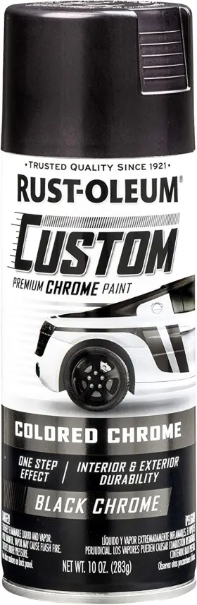 340457 Branded Rust-oleum Automotive Custom Chrome Spray Paint Choose Color Black Red Blue