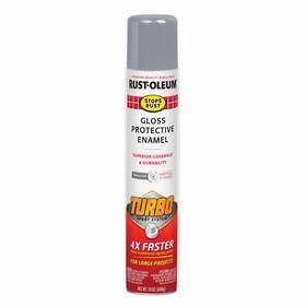 Branded 393377 Stops Rust Turbo Spray Paint 24oz Gloss Smoke Gray Us