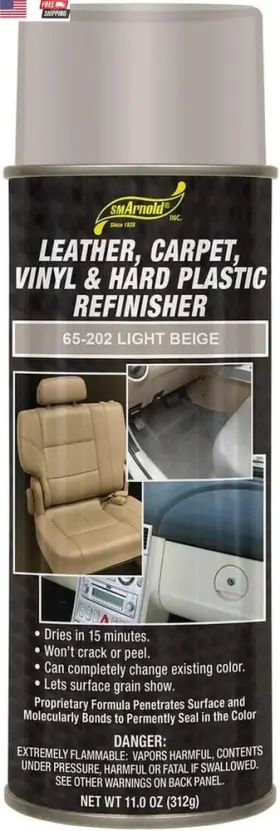 65-301 Branded Sm Arnold Refinishing Spray Paint - Light Brown 11 Oz. For Leather Carpet Vi
