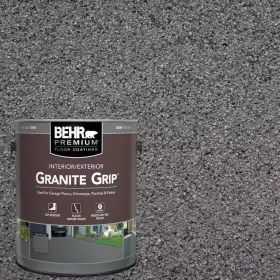 65001 Branded 1 Gal Concrete Floor Paint Coating Gray Granite Non-slip Garage Driveway Patio