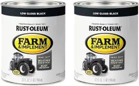 Branded 705353950001 Rust-oleum 280107-2pk Farm And Implement Enamel Paint Quart Low Gloss Black 0.2