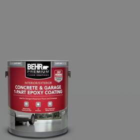 Branded 726084936348 Gray Concrete Garage Floor Paint 1-part Epoxy Coating Driveway Basement Priming