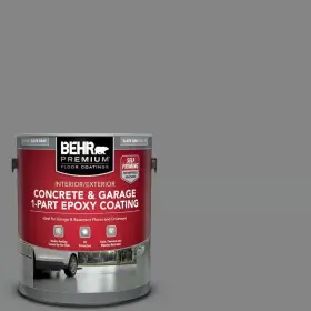 1-part Branded 726084936348 Gray Concrete Garage Floor Paint Epoxy Coating Driveway Basement Priming