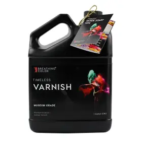 Breathing Color 640901891736 Timeless Archival Print Varnish - 1 Gallon Satin Finish Premium Canvas Coat