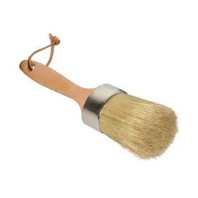 Bz001 Bzczh Chalk And Wax Paint Brush Large 2-in-1 Round Natural Bristles Painting Tool