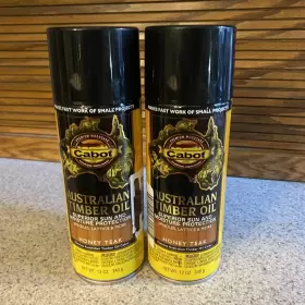 Cabot 080351008658 2x Australian Timber Oil Honey Teak 2 Cans 12 Oz Each