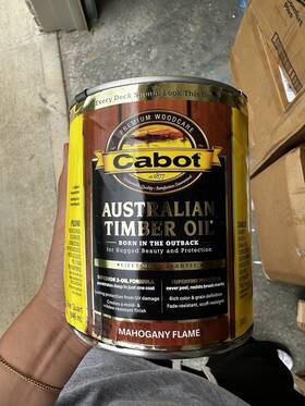 Cabot 080351810084 19459-05 Australian Timber Oil Wood Stain Finish Mahogany Flame Quart