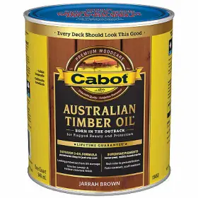 Cabot 080351810114 19460-05 Australian Timber Oil Wood Stain Finish Jarrah Brown Quart
