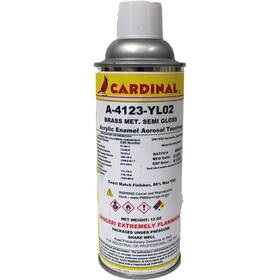 Cardinal Paint 698769402762 A-4132-yl02 Brass Met. Semi Gloss Powder Coat Touchup Spray
