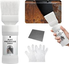 Carpoly 744759856869 2-in-1 Rust Converter And Metal Primer With Brush 5.29 Oz Stops Prevents Corro