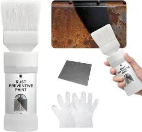 Carpoly 744759856869 2-in-1 Rust Converter And Metal Primer With Brush 5.29 Oz Stops Prevents Corro