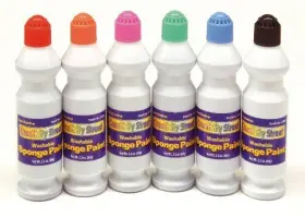 2400 Chenille Kraft 40 Chenillekraft No-spill Washable Sponge Paint - 2.20 Oz 2/set Assorted