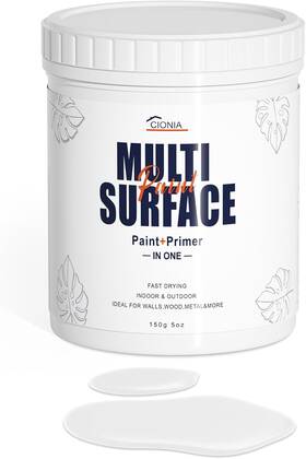 Cionia 705353165115 White Paint 5 Oz - Furniture And Cabinet For Interior/exterior No Sanding Qu