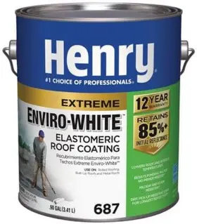 He687046 Company Smooth White Water Based Roof Coating 1gal Rust-oleum Elastomeric Gallon