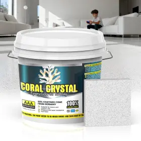 Pebble-105 Coral Crystal Epoxy Colored Sand Floor Paint For Concrete Self-leveling