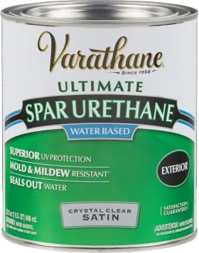250241h Corp 313100288279 Varathane Ultimate Water-based Spar Urethane Quart Crystal Clear Satin