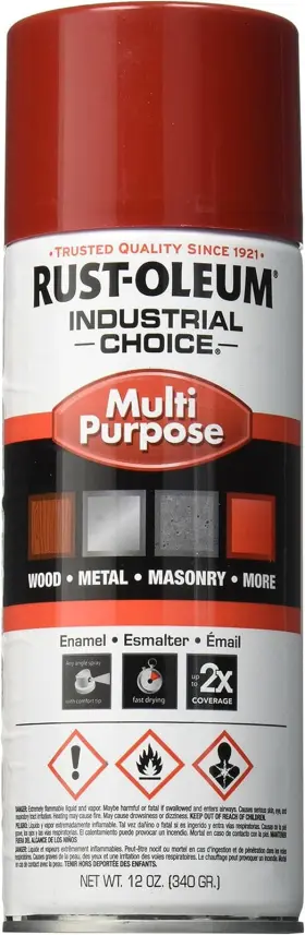 1600 Corporation 445021661602 Multi-purpose Safety Red Gloss 12 Oz. Spray