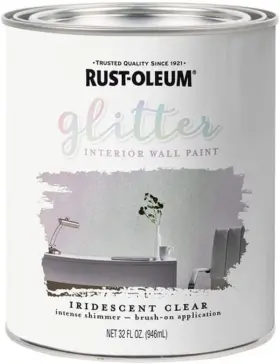 Corporation 445050438435 Glitter Iridescent Clear Paint 1 Qt