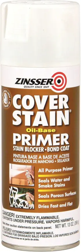 3608 Corporation 711181660098 Zinsser Cover Stain Oil Base Primer Spray 13 Oz White