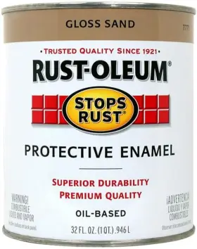 7771-502 Corporation Rustoleum Stops Rust 1 Quart Sand Gloss Protective Enamel