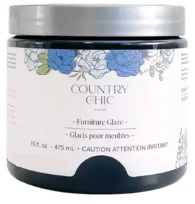 Country Chic 730699628598 Paint Black Graphite Furniture Glaze 4oz Antique Patina Chalk