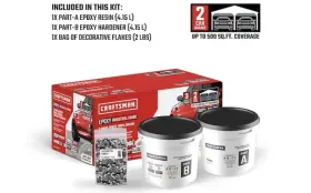 Cmxpldp858165 Craftsman Epoxy 100% Solids Light Grey Concrete / Garage 2-car